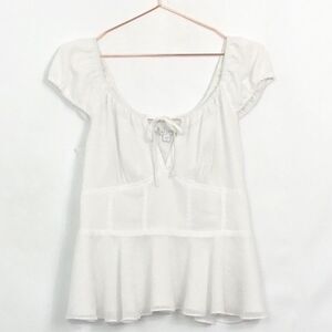 Guess White Cap Sleeve Bustier Style Top New Condition Small 22B Cottagecore